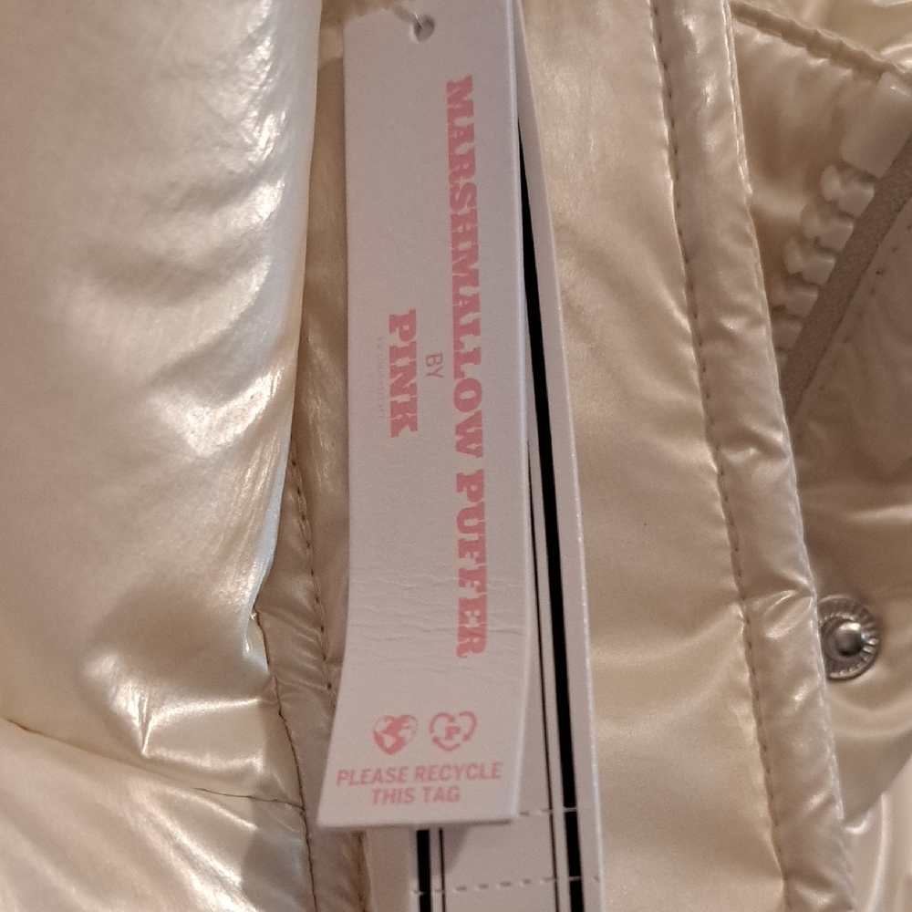 PINK Victoria's Secret Cream Puffer Vest - Picture 2 of 7